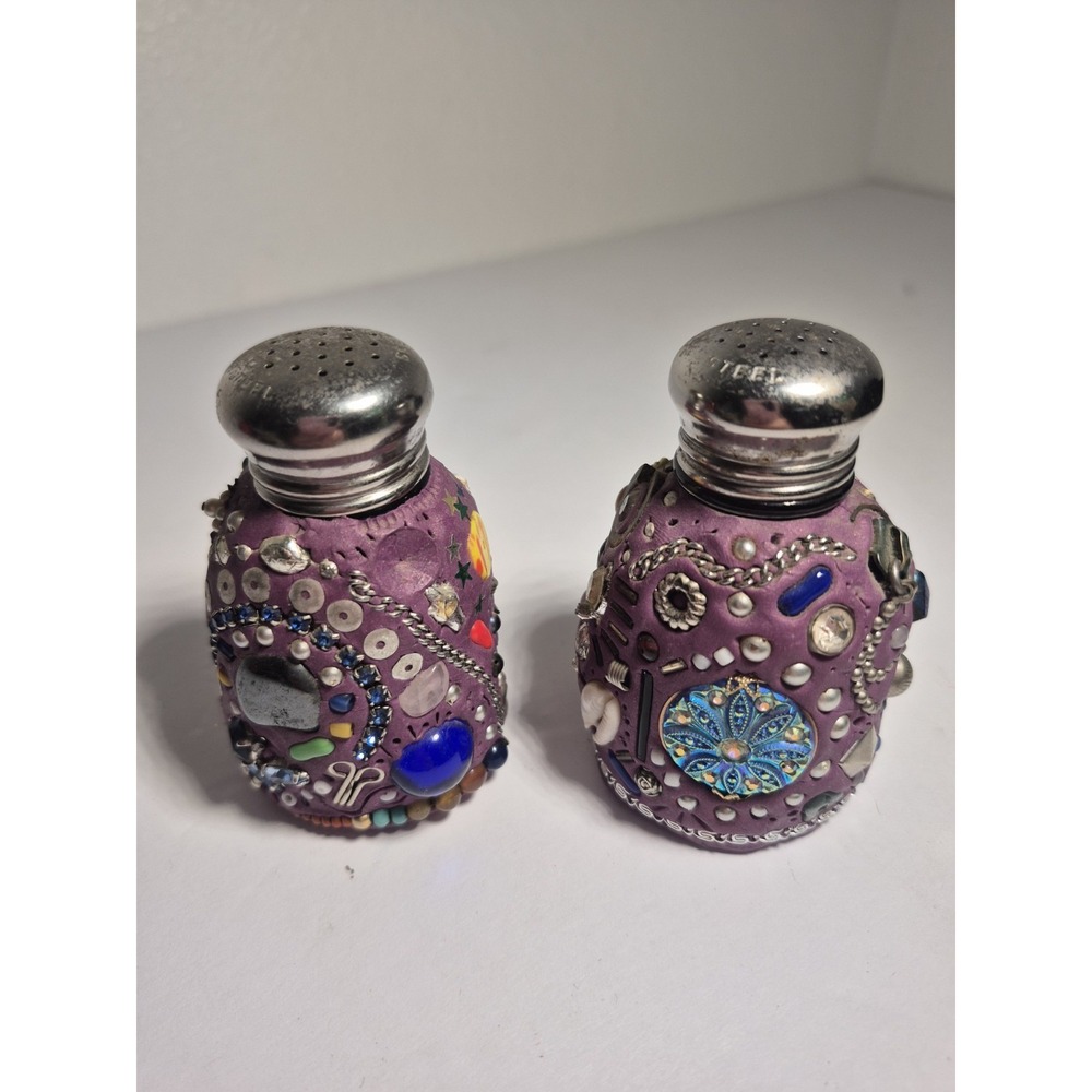 Vintage Mosaic ORIGINAL salt & Pepper Set